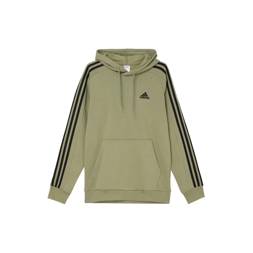 Adidas Мужская толстовка с капюшоном Essentials Fleece 3-Stripes Tent-Green JI6425