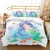 Mermaid Bedding 3D Girl Princess Room Duvet Cover Pillowcase 2/3pcs Single/double Bed Full-size Home Textile Girl Woman Gift