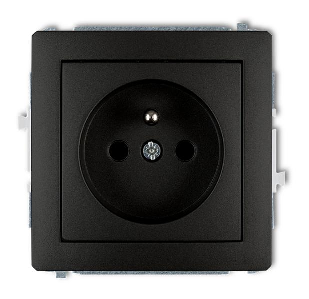 Deco Single Socket Z/U 2P+Z Matte Black 12Dgp-1Zp