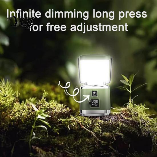 Portable LED Lantern Camping Light with 4 Lighting Modes, USB-C Rechargeable Tent Emergency Camp Lamp, Stepless Dimming for Outdoor Hiking Work