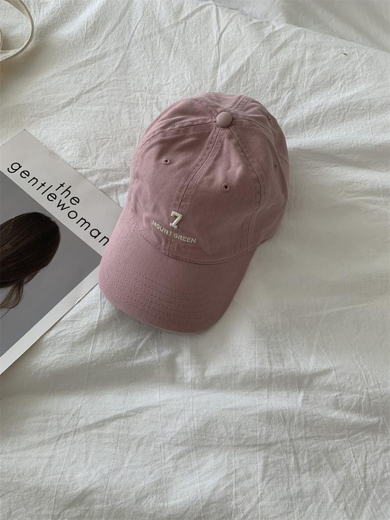 Hat Spring And Autumn Cap Men And Women Show Small Face Soft Top Embroidery 7 Washed Summer Baseball Cap Trendy Retro