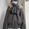 Зимняя Новая Куртка Парка с Подкладкой Свободного Кроя Новая Версия Утолщенная Короткая Куртка с Подкладкой