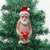 Санта-Клаус акриловый кулон рождественская елка подвесное украшение акриловый забавный мультяшный Санта украшение для дома дверь каминная полка декор