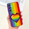 Чехол для телефона L-Лесбиянка ЛГБТ Радужный Прайд Для Samsung Galaxy A13,A21s,A22,A31,A32,A52,A53,A71,A80,Мягкий Черный Корпус
