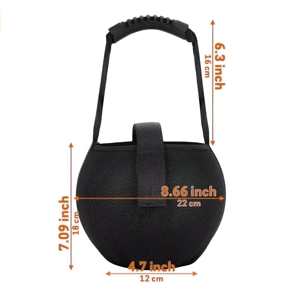 Portable Bowling Mesh Bag Single Bowling Bag with Reinforced Handle