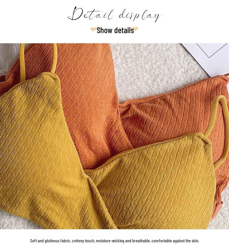 Cross-Back Spaghetti Strap Tube Top with Chest Pads - Sexy Strapless Hollow-Out Base Layer for Women