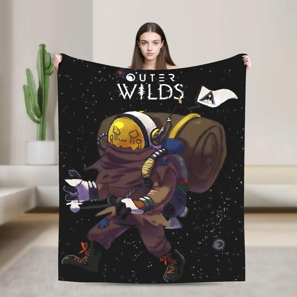 Outer Wilds Hearthian System Map Plush Blanket Kids Adult Flannel Throw Blanket For Couch Bed Warm Soft Bedspread Gift Idea