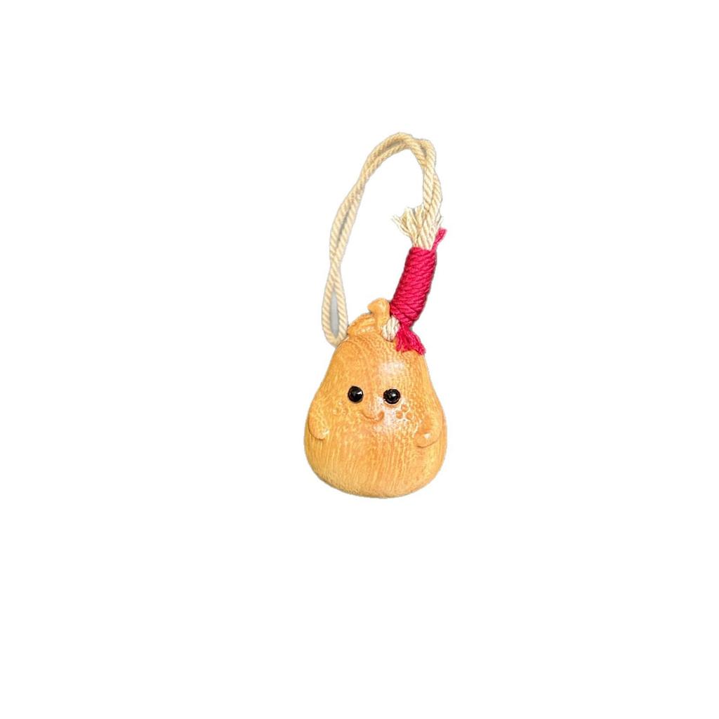 Sandalwood Pear Mobile Phone Bag & Key Pendant - Handmade Gift for Bestie