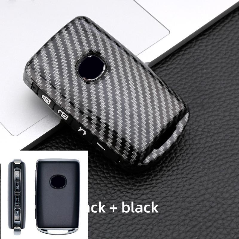 Carbon Fiber Silicon Car Key Cover Case For Mazda 3 Alexa Cx4 Cx5 Cx8   Auto Remote Smart Protective Shell Accessories