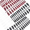 Типсы сплошной цвет длинный острый маникюр декор овальные матовые накладные ногти для вечеринки