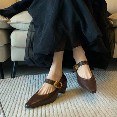 Модная женская обувь на каблуке с острым носком, модные лоферы, туфли для платья, осень 2025, повседневный новый тренд, дизайнерская роскошная обувь для женщин