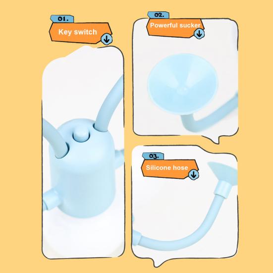 LED Bedside Lamp Changeable Shape Funny Night Light with Suction Cup Soft Glow DIY Shape Cute Light Bulb Man Mini Night