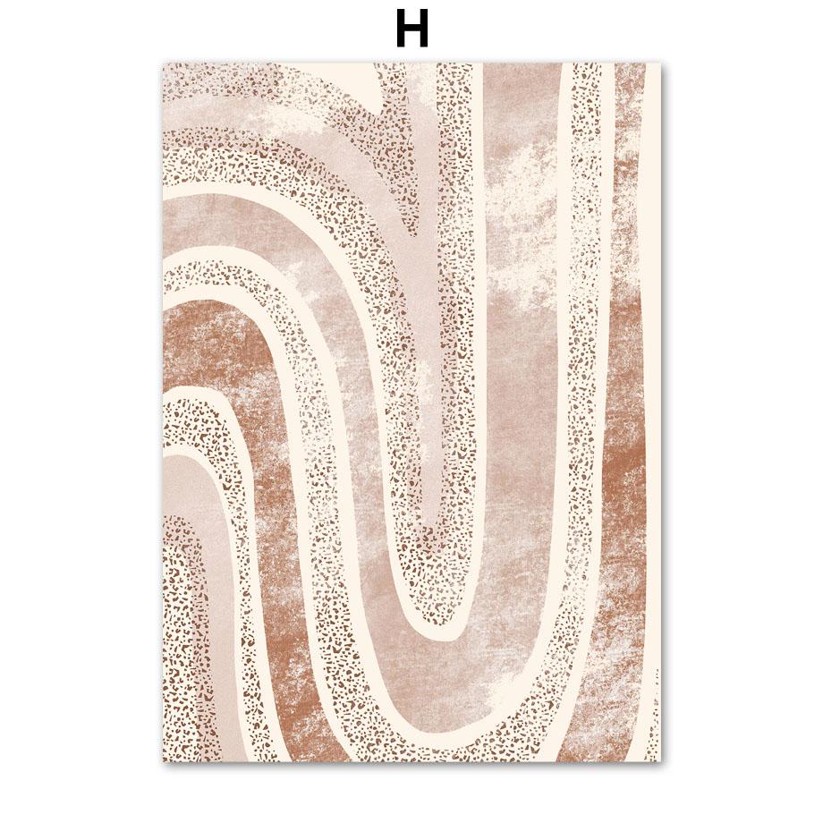 Boho Lines Sun Girl Vase Leaf Rainbow Geometry Wall Art Canvas Painting Nordic Posters And Prints Pictures For Living Room Decor