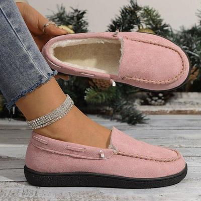 Красивые новые туфли Lofu, повседневные зимние женские домашние пушистые теплые ботинки, уличные нескользящие туфли на плоской подошве