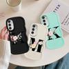 Чехол-буквы с цветами для Samsung Galaxy A14 A52 A11 A16 A21s A12 A13 A15 Мягкий чехол для телефона A06 A33 A04 A23 A22 A03 A05 A53