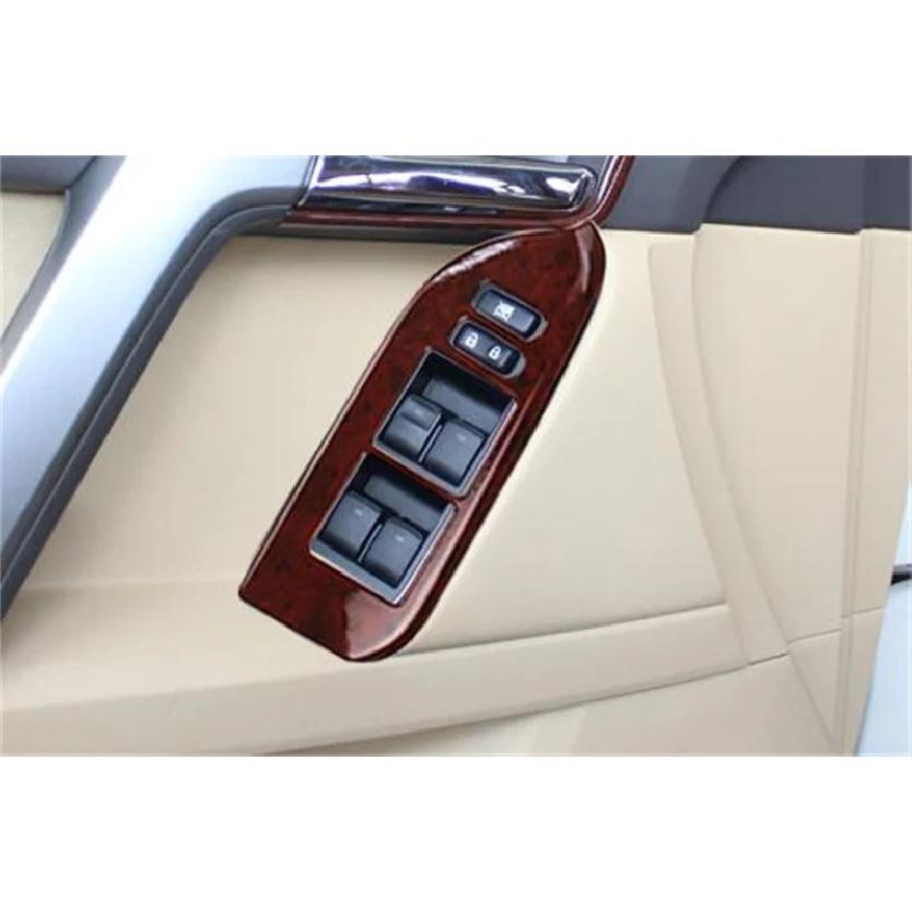Для Toyota Prado FJ150 2010 2011 2012 2013 2014 2015 2016 Автомобильные накладки на панель переключателей стеклоподъемника двери Автоаксессуары для стайлинга