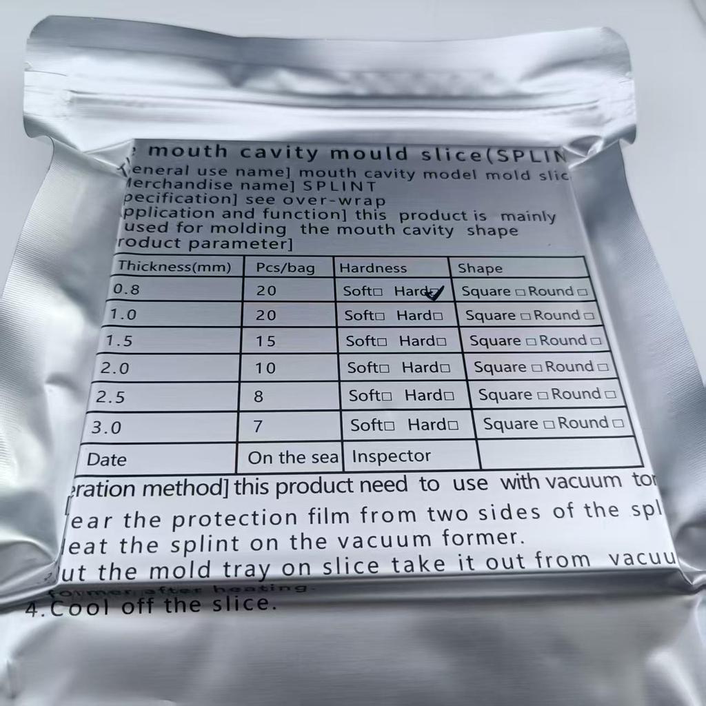 1 упаковка стоматологической фольги для вакуумного формования квадратный ортодонтический фиксатор для шины стоматологическая лаборатория термоформовочный материал