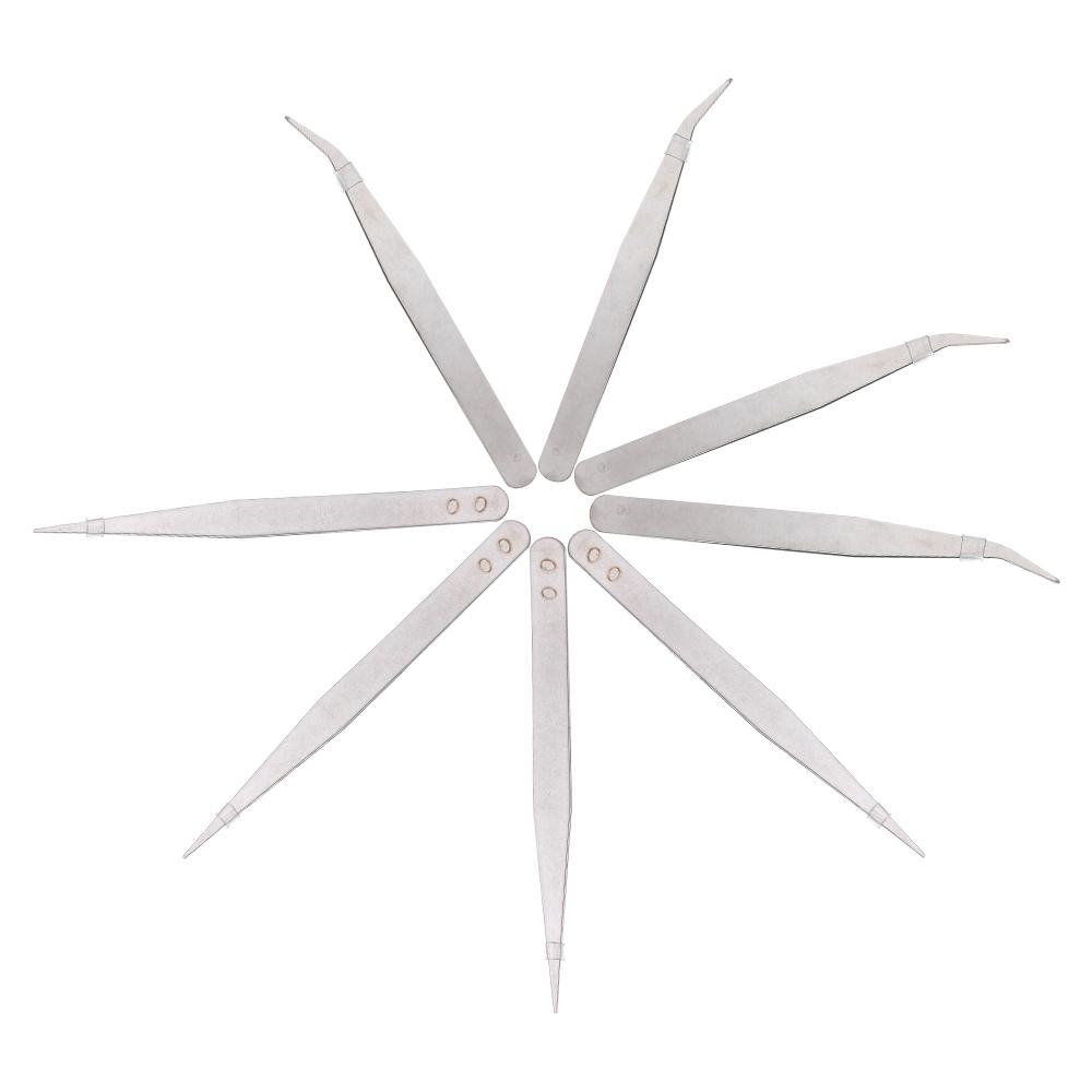 Серебряный тон, рыбные растения, пинцет из нержавеющей стали, зажим для бровей, плоскогубцы, инструмент, инструменты для ремонта телефона