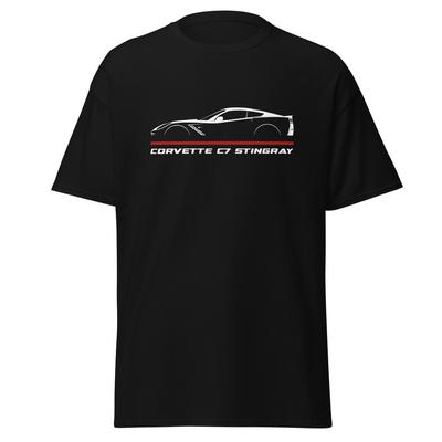 Премиум Футболка Для Поклонников Chevrolet Corvette C7 Stingray 2013-2019 Подарок на День Рождения