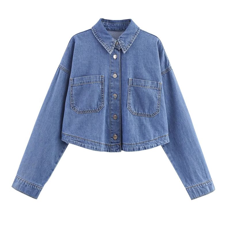 Kaslead New Women Clothes Western Style Fashion Denim Short Shirt Jeans 1934231 1934232