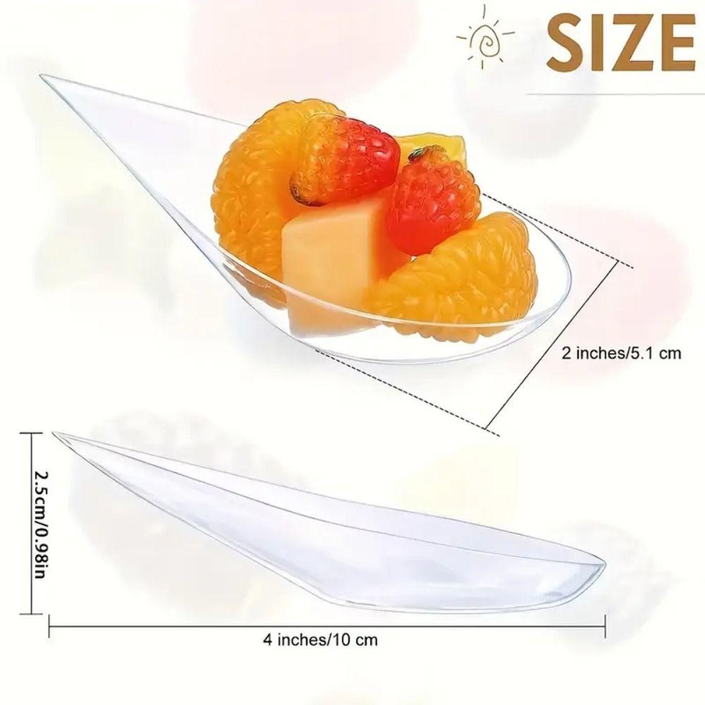 10Pcs Pastry Container Unbreakable Drop Appetizer Plates Reusable Sauce Dish Dessert Cups Plastic Ice Cream Cup Caviary