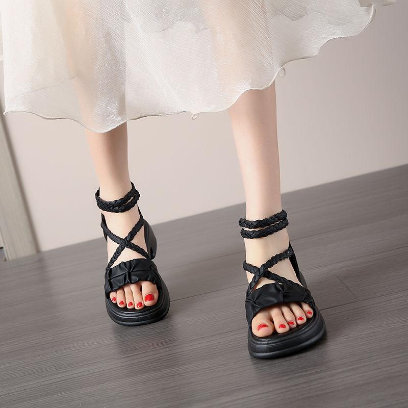 Roman Style Platform Open Toe Sandals for Women Low Price Sales Anti Slip 2025 Trending Hot Comfort Luxury Summer Woman Shoes
