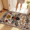 Vintage Bee Pattern Doormat Machine Washable Mat Kitchen Bathroom Entrance Hallway Rug Home Decor