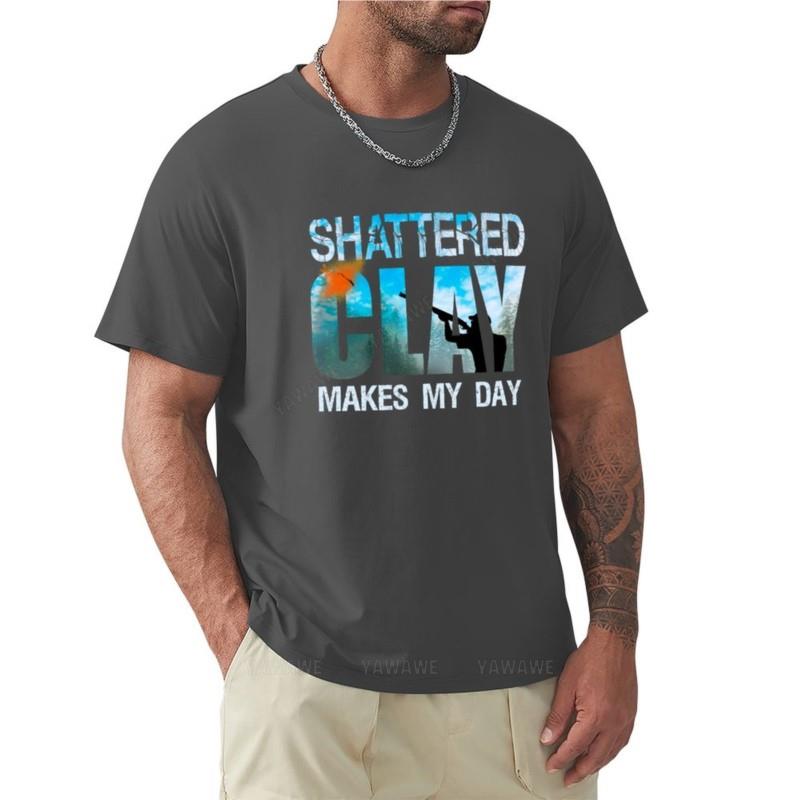 Skeet Trap Clay Shotgun Shooting Shattered Clay Makes My Day Gifts TShirt tshirt summer tops Unisexs clothing