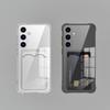Чехол для телефона Samsung Galaxy S25 S24 S23 S22 Ultra S21 Plus S20 FE S25 Edge, противоударный, из ТПУ, с кармашком для карт, прозрачный