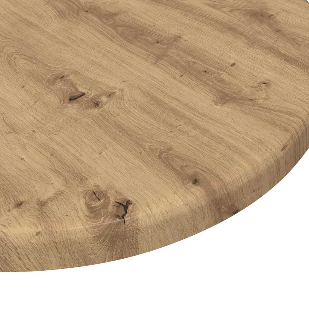 Artisan Oak Table Top Round Ø 30 x 1.5 cm Engineered Wood