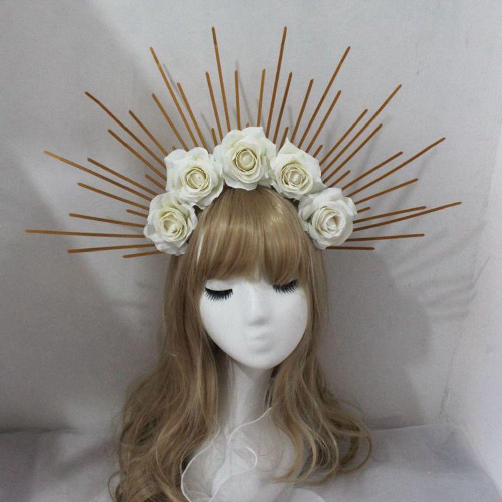 Vintage Handmade Gothic Lolita Tiara Sun Goddess Headwear Wedding Headpiece DIY Crown Material Kits