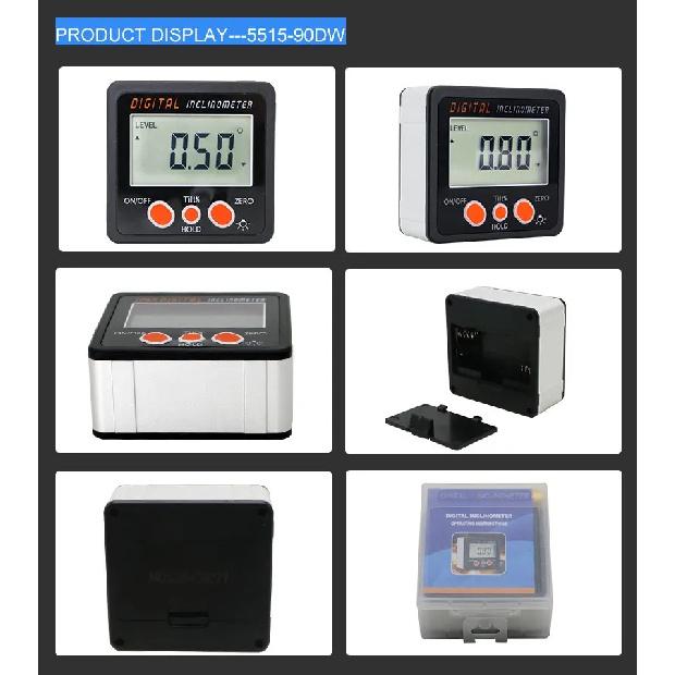 SHANHR Electronic Protractor Inclinometer Bevel Box Angle Finder Digital Inclinometer With Backlight Angle Measurement  Gauge