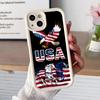 США Флаг Америки Утолщенный ТПУ Чехол для Мобильного Телефона для iPhone 17 16 15 14 13 12 11 Air Pro Max Plus Цветной Чехол