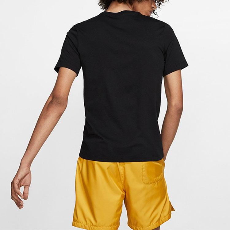 Nike Футболка Seasonal Statement 6 с большим логотипом Dri-Fit, трикотажная, с круглым вырезом и коротким рукавом, мужские топы, черная BQ0691-010