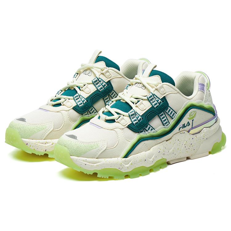 FILA Disruptor Low Sneakers 'White Green' Women's (Unisex) Casual Shoes F12W131114FWS