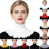 Fake Collar Scarf Detachable High Collar Solid Color Knitted Turtleneck Scarves Collar Insert Fashion Accessory