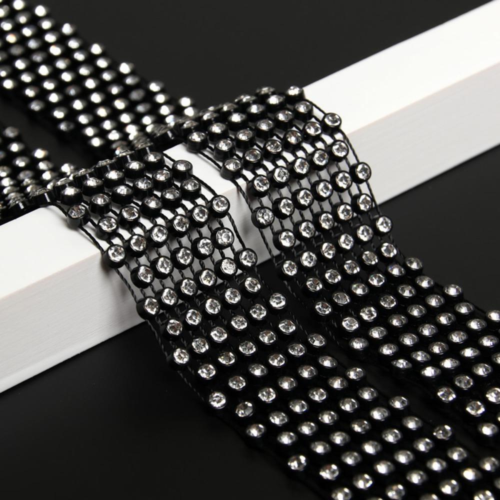 Exquisite 1.3M Long Bling Scarf Neckerchief Sparkling Luxury Shiny Rhinestones Tie Crystal Necktie Collar Jewelry Collar