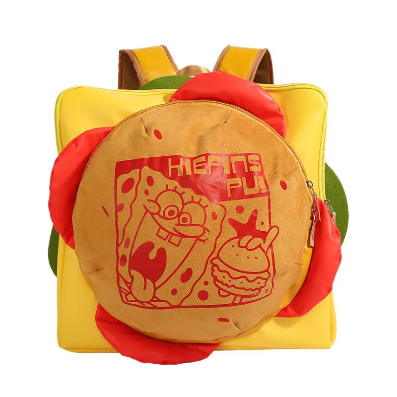 Путешествующий Краб Босс Гамбургер Тот же Пакет для Гамбургера Сыр Икра Краба Форт Школьная Сумка Школьная Сумка Милый Рюкзак Рюкзак