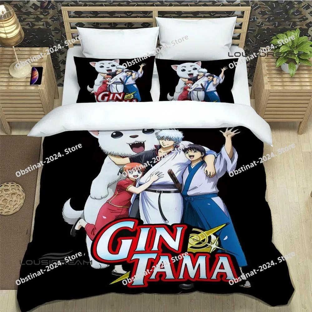 GINTAMA Cartoon Printed Bedding Sets exquisite bed supplies set duvet cover bed comforter set bedding set luxury birthday gift