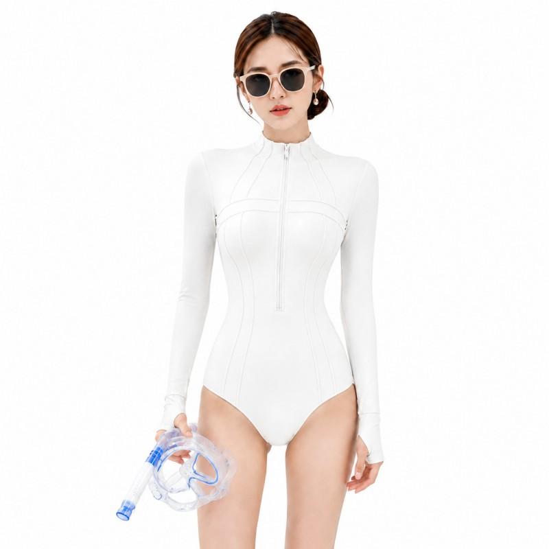 Womens UPF 50 Long Sleeve Rash Guard Swimsuit Full Body Sun Protection Dive Suit Quick Dry