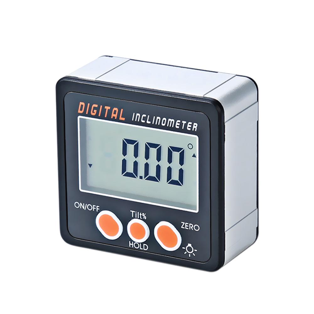 Digital Inclinometer 360°Electronic Protractor Aluminum Alloy Shell Digital Bevel Box Angle Gauge