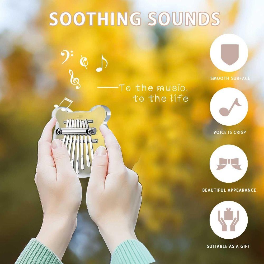Piano Pendant 8 Key Finger Thumb Piano Kalimba  Toddler Kid Child Valentines