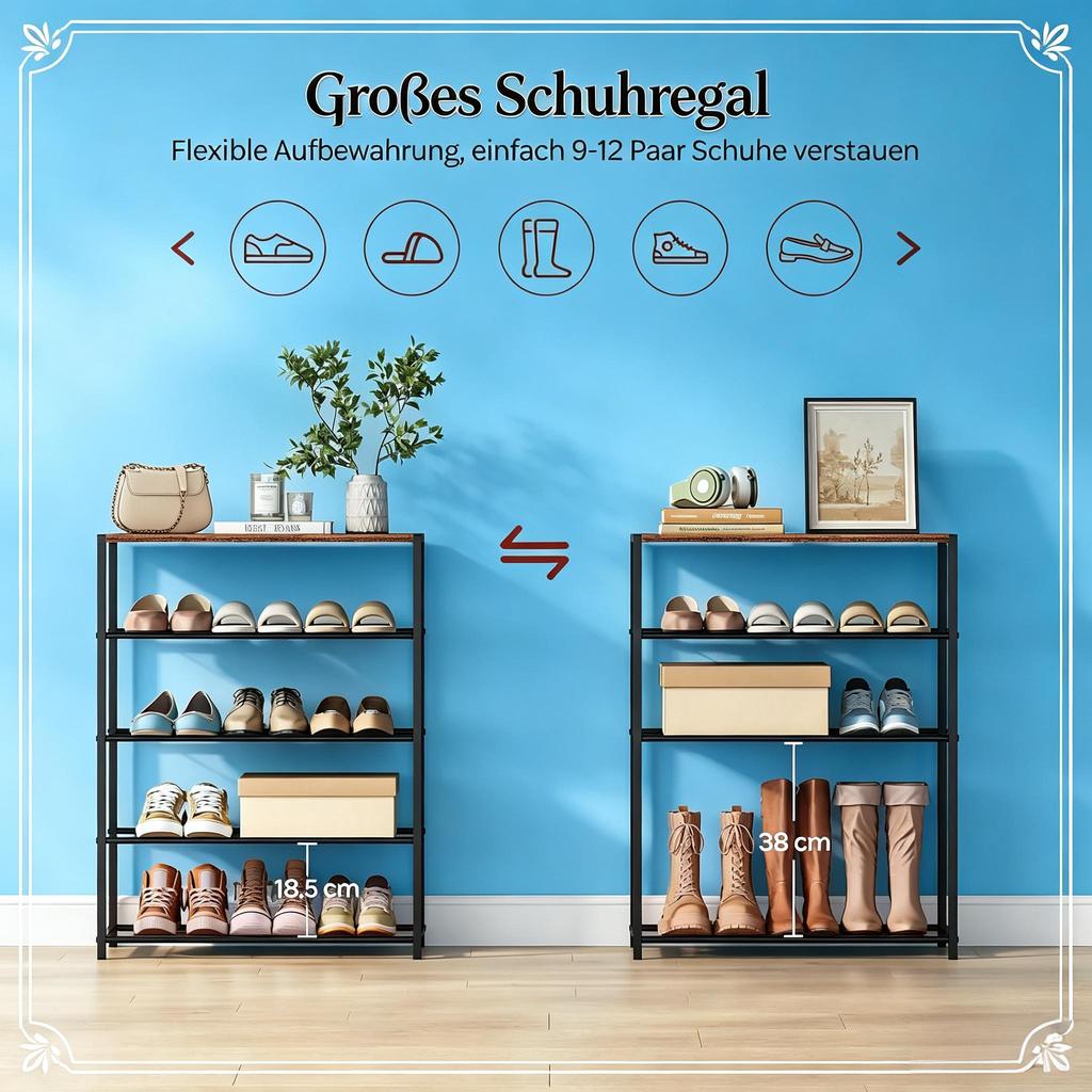 Storage Shelf, Shoe Rack, Open Storage Stand, Display Shelf (only with Storage Shelf)
