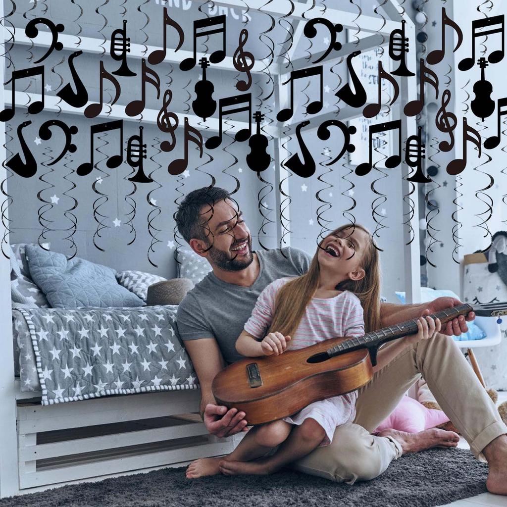 30 штук Музыкальные ноты Спирали Декорации для вечеринок для украшения дома и празднования в классе