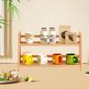 2 Layer Water Cup Display Rack Desk Organizer Multifunctional Modern Coffee Mug Holder for Office