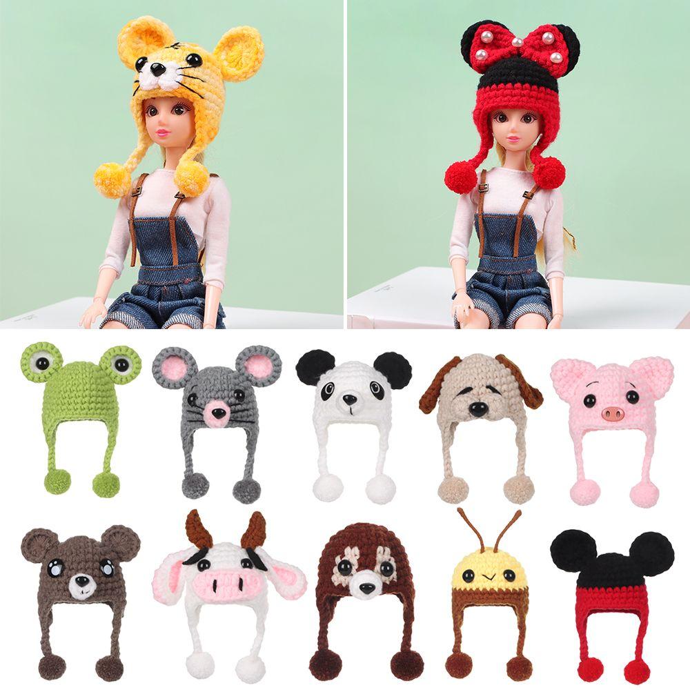 Clothes Accessories Fashion Cloth Cartoon Knitted Hats Doll Knitted Hat 1/12bjd Hat Animal Ear Caps