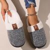 Fashion Winter Cotton Slippers For Women Men Home Floor Fluffy Shoes Keep Warm Soft Faux Fur Anti-slip Couples House Bedroom Slipper