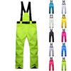 Couple's Solid Color Warm Thick Waterproof Pocket Strap Ski Pants For Men And Women