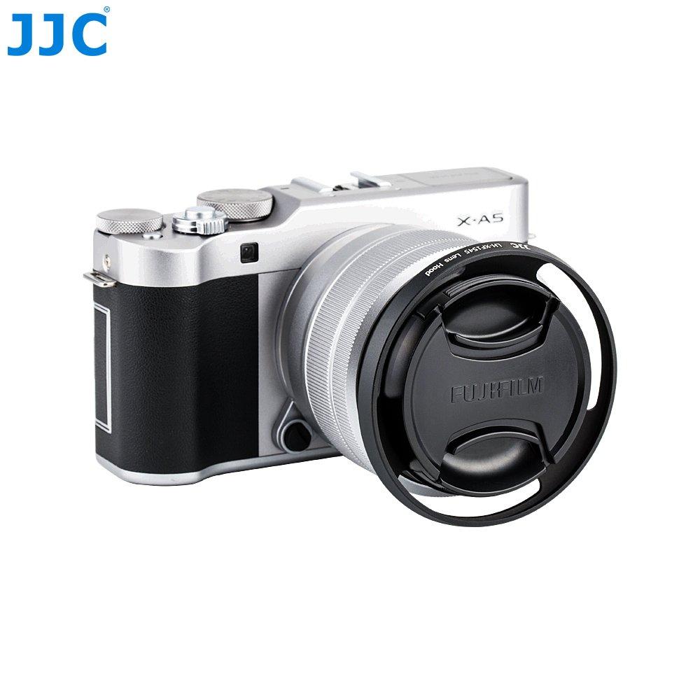 Металлическая бленда JJC для объектива Fujifilm Fujinon XC OIS PZ, совместимая с черным ввинчивающимся объективом 15-45 мм F3.5-5.6 X-T4 X-T200 X-A7 X-Pro3 X-Pro2 X-T3 X-T2