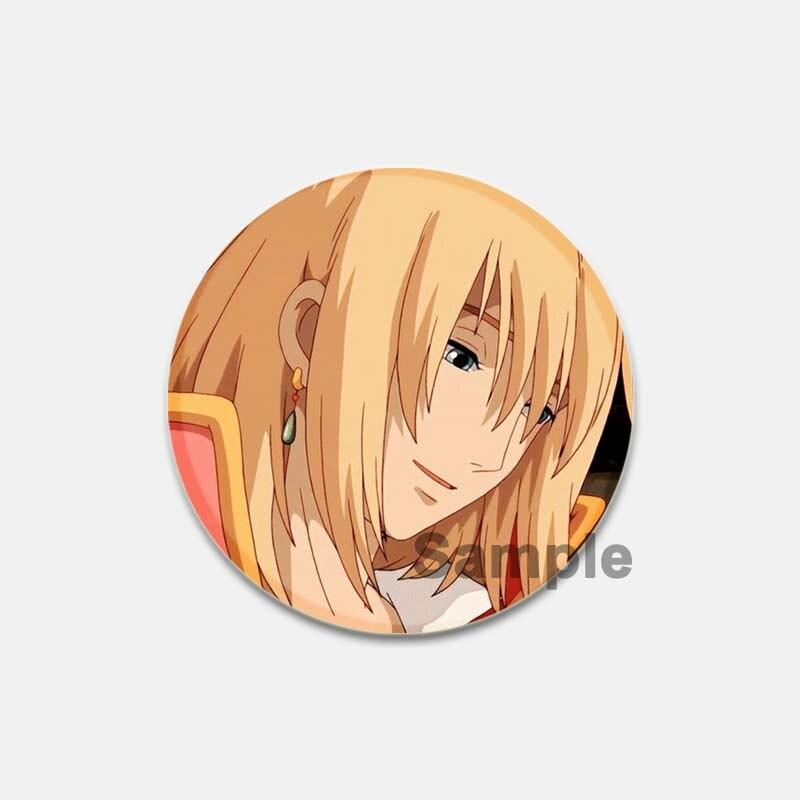 58 мм Ghibli Studio брошь мультфильм «Ходячий замок Хаула» значки для косплея эмалированные булавки коллекция нагрудник для рюкзаков декор одежды